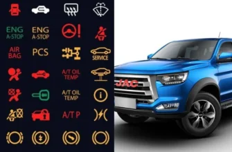 Значки на панели приборов Jac T8 1